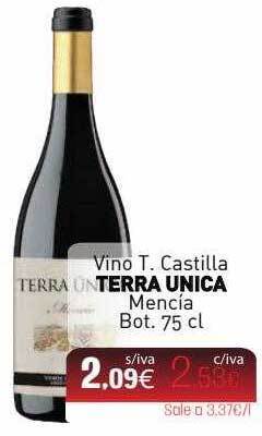 Cuevas Cash Vino T Castilla Terra Unica Mencía oferta