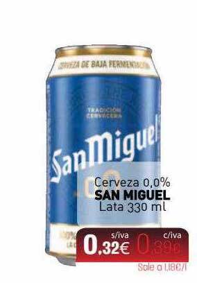 Cuevas Cash Cerveza 0.0% San Miguel oferta
