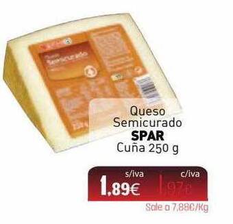 Cuevas Cash Queso Semicurado Spar oferta