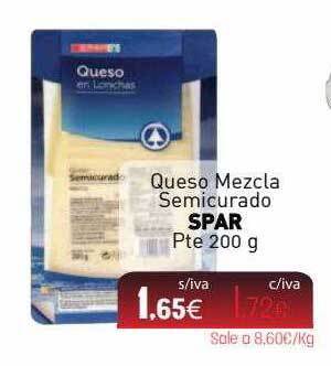 Cuevas Cash Queso Mezcla Semicurado Spar oferta