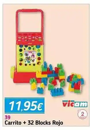 Panre Carrito + 32 Blocks Rojo Vicam oferta