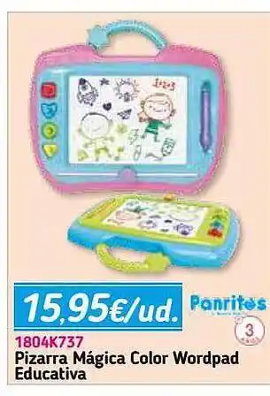 Panre Pizarra Mágica Color Wordpad Educativa Panrites oferta
