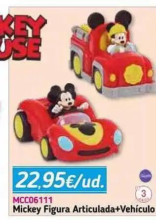 Panre Mickey Figura Articulada+vehículo oferta