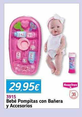 Bebé Pompitas Con Bañera Y Accesorios
