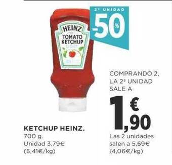 Supercor 2a Unidad -50% Ketchup Heinz oferta