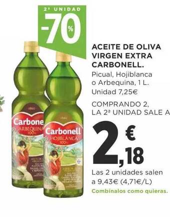 Supercor 2a Unidad -70% Aceite De Oliva Virgen Extra Carbonell oferta