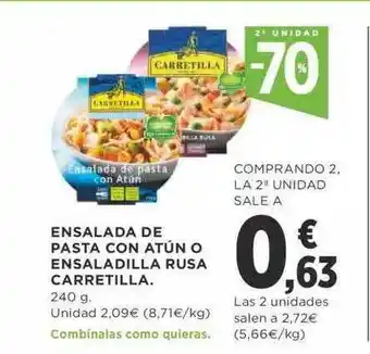 Supercor 2a Unidad -70% Ensalada De Pasta Con Atún O Ensaladilla Rusa Carretilla oferta