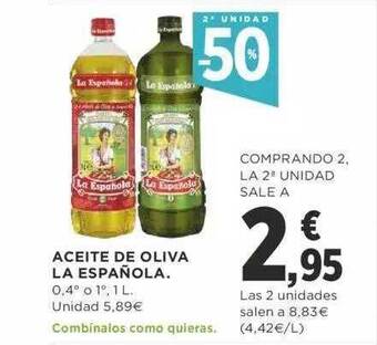 Supercor 2a Unidad -50% Aceite De Oliva La Española oferta