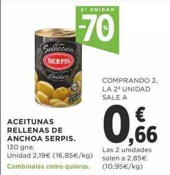 Supercor 2a Unidad -70% Aceitunas Rellenas De Anchoa Serpis oferta