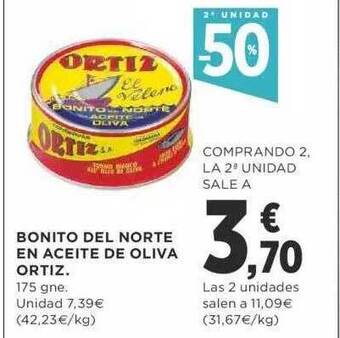 Supercor 2a Unidad -50% Bonito Del Norte En Aceite De Oliva Ortiz oferta