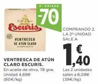 Supercor 2a Unidad -70% Ventresca De Atún Claro Escuris oferta