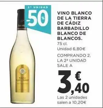Supercor 2a Unidad -50% Vino Blanco De La Tierra De Cádiz Barbadillo Blanco De Blancos oferta