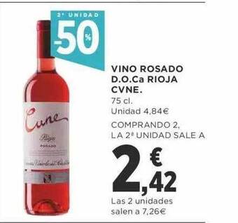 Supercor 2a Unidad -50% Vino Rosado D.o.ca. Rioja Cvne oferta