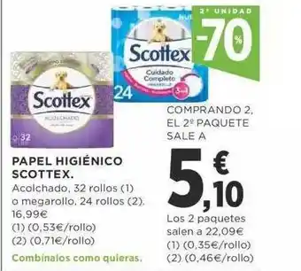 Supercor 2a Unidad -70% Papel Higiénico Scottex oferta