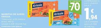 Supercor 2a Unidad -70% Barritas De Surimi Krissia oferta