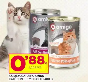 Supermercados Dani Comida Gato Ifa-amigo Paté Con Buey O Pollo oferta