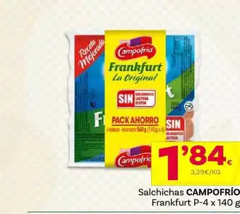 Supermercados Dani Salchichas Campofrío Frankfurt oferta