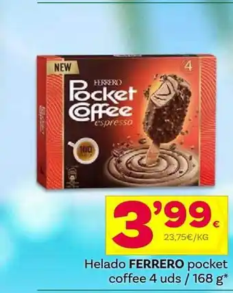 Supermercados Dani Helado Ferrero Pocket Coffee 4 Uds oferta