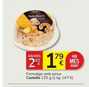 Consum Queso con piña castello 125 g oferta