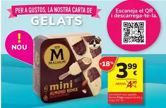Consum Magnum mini almendra remix frigo paquete 6x44 g oferta