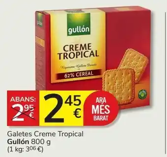 Consum Galletas creme tropical gullón 800 g oferta