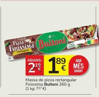 Consum Masa de pizza rectangular finissima buitoni 260 g oferta