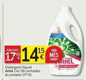 Consum Detergente líquido ariel oxi 56 lavados oferta