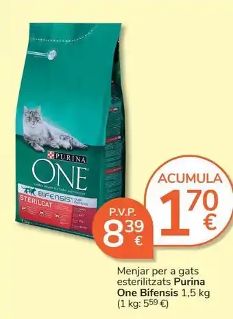 Consum Comida para gatos esterilizados purina one bifensis 1,5 kg oferta