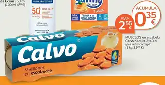 Consum Mejillones en escabeche calvo paquete 3x40 g oferta