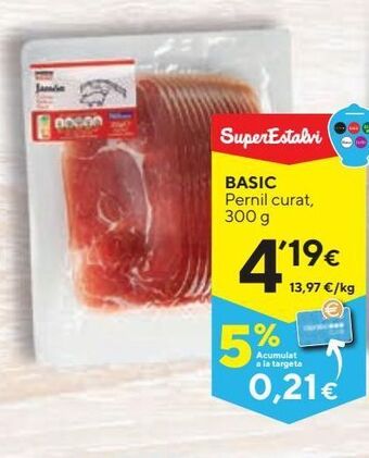 Caprabo Jamón curado basic oferta