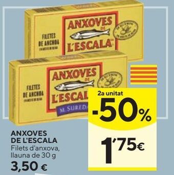 Caprabo Filetes de anchoa l'escala oferta