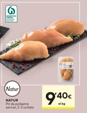 Caprabo Pechuga de pollo eroski natur oferta