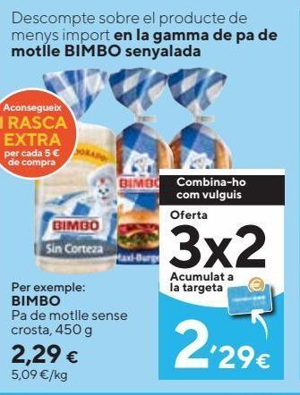 Caprabo Pan de molde bimbo oferta