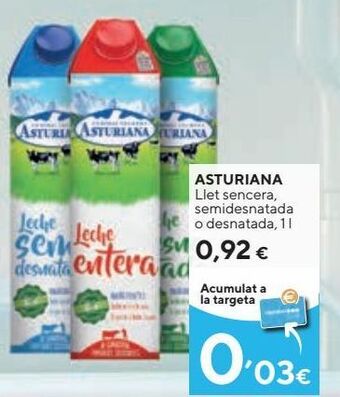Caprabo Leche asturiana oferta