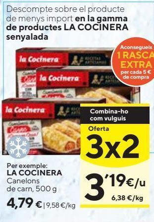 Caprabo Canelones de carne la cocinera oferta