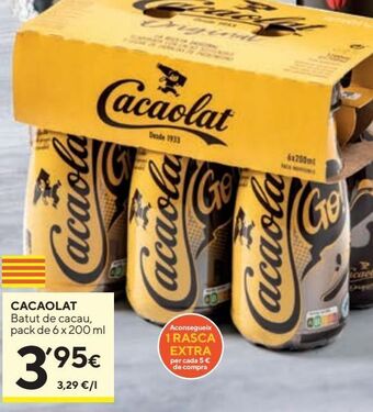 Caprabo Batido de chocolate cacaolat oferta