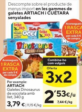Caprabo Galletas dinosaurus artiach oferta