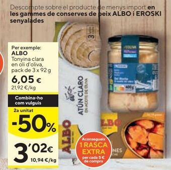 Caprabo Atún claro albo oferta