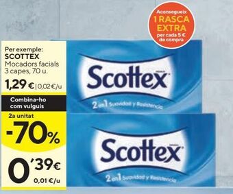 Caprabo Pañuelos de papel scottex oferta