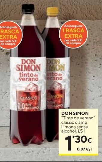 Caprabo Tinto de verano don simón oferta