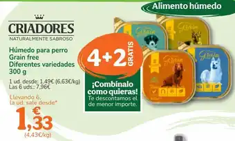 TiendAnimal Criadores húmedo para perro grain free distintas variedades 300 g oferta