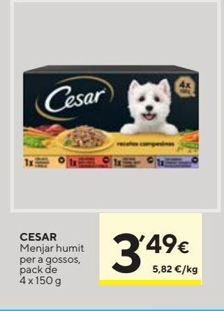 Caprabo Comida para perros cesar oferta