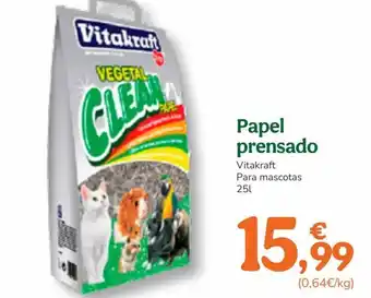 TiendAnimal Papel prensado vitakraft para mascotas 25 l oferta