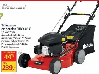 Bauhaus Cortacésped a gasolina hurricane oferta