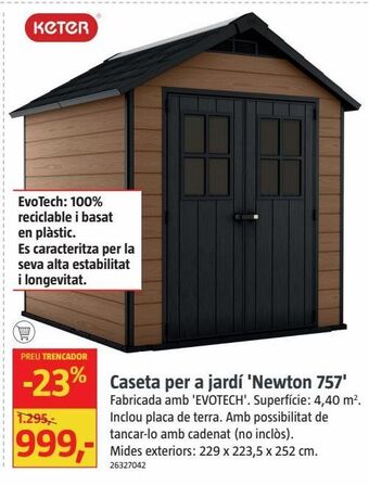 Bauhaus Caseta de jardín keter oferta