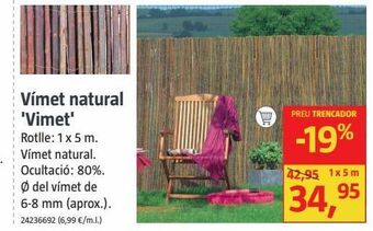 Bauhaus Mimbre natural oferta