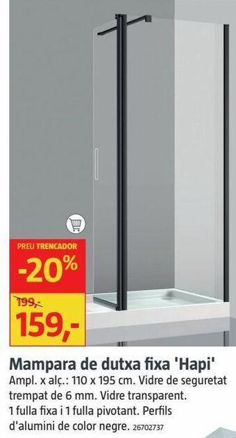 Bauhaus Mampara de ducha oferta