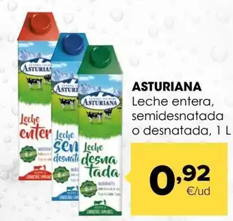 Autoservicios Familia Leche entera, semidesnatada o desnatada, 1 l asturiana oferta