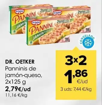 Autoservicios Familia Paninis de jamón-queso 2x125 g dr oetker oferta