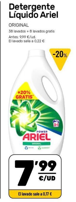 AhorraMas Detergente líquido ariel oferta